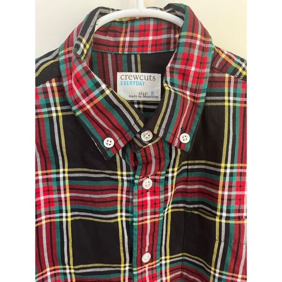 Crewcuts Christmas button up shirt, size 8 - Picture 2 of 2